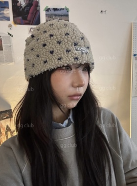 趣味多色秋冬新款可爱摇粒绒波点冷帽针织帽