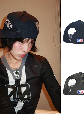 tmv字母兔子气球刺绣棒球帽反戴鬼马男女同款