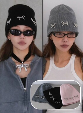 博主同款针织毛线帽韩国ins大头围秋冬保暖百搭冷帽女时尚潮帽子