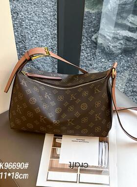 优库迪斯UK女包2025爆款饺子包高级感轻奢复古时尚老花单肩斜挎包