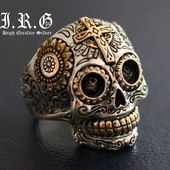 霸气个性 Good 925纯银骷髅头戒指 男士 Vibrations正品 立体雕花