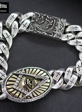 GV纯银上帝之眼手链男