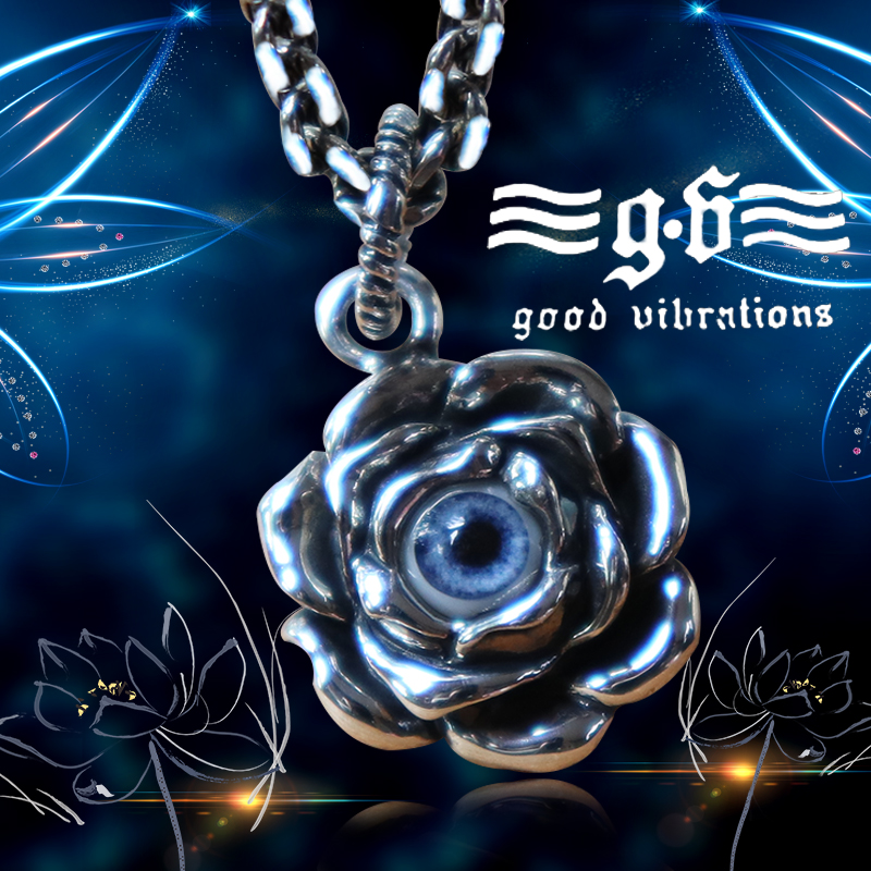 Good Vibrations潮品925纯银荷花吊坠眼瞳眼球眼珠项链挂坠女款潮