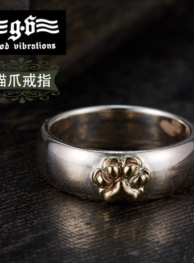 Good Vibrations   泰国复古泰银猫爪戒指 925纯银个性潮流女尾戒