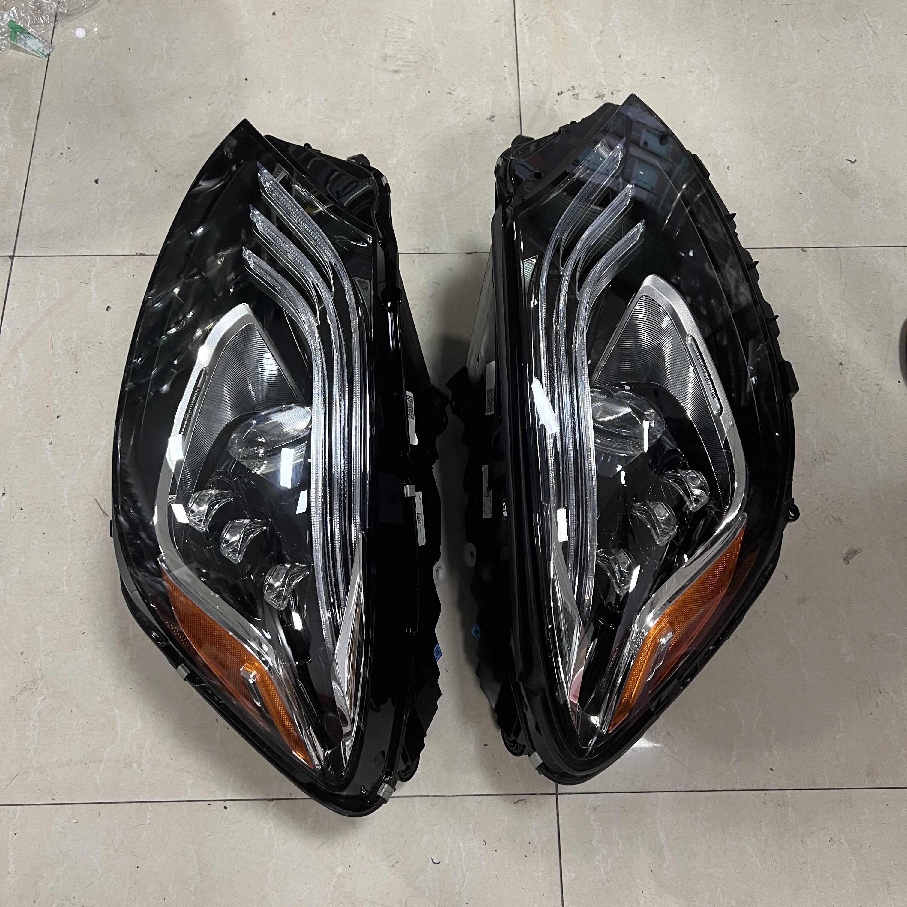 奔驰s级w222美规高配几何多光束大灯低配升级高配led美规大灯总成