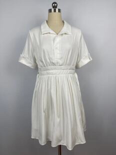 漂亮独特小个子2024新款超好看梨型身白色连衣裙显瘦遮肚微胖