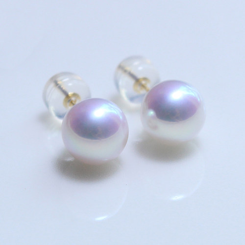 周凤禧耳环正圆18K金经典耳钉