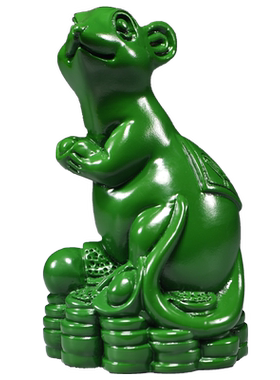 花梨祝福客厅十二生肖木质鼠木头