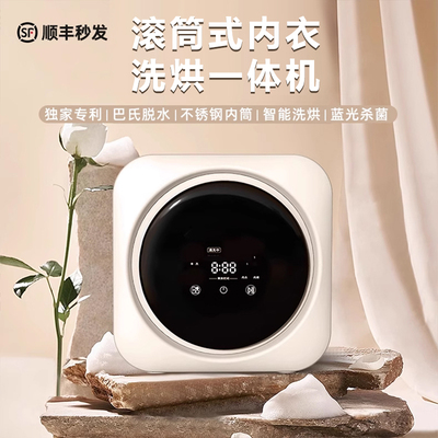 母婴级别内衣内裤袜子专用迷你小型洗衣机杀菌壁挂滚筒洗烘干专用
