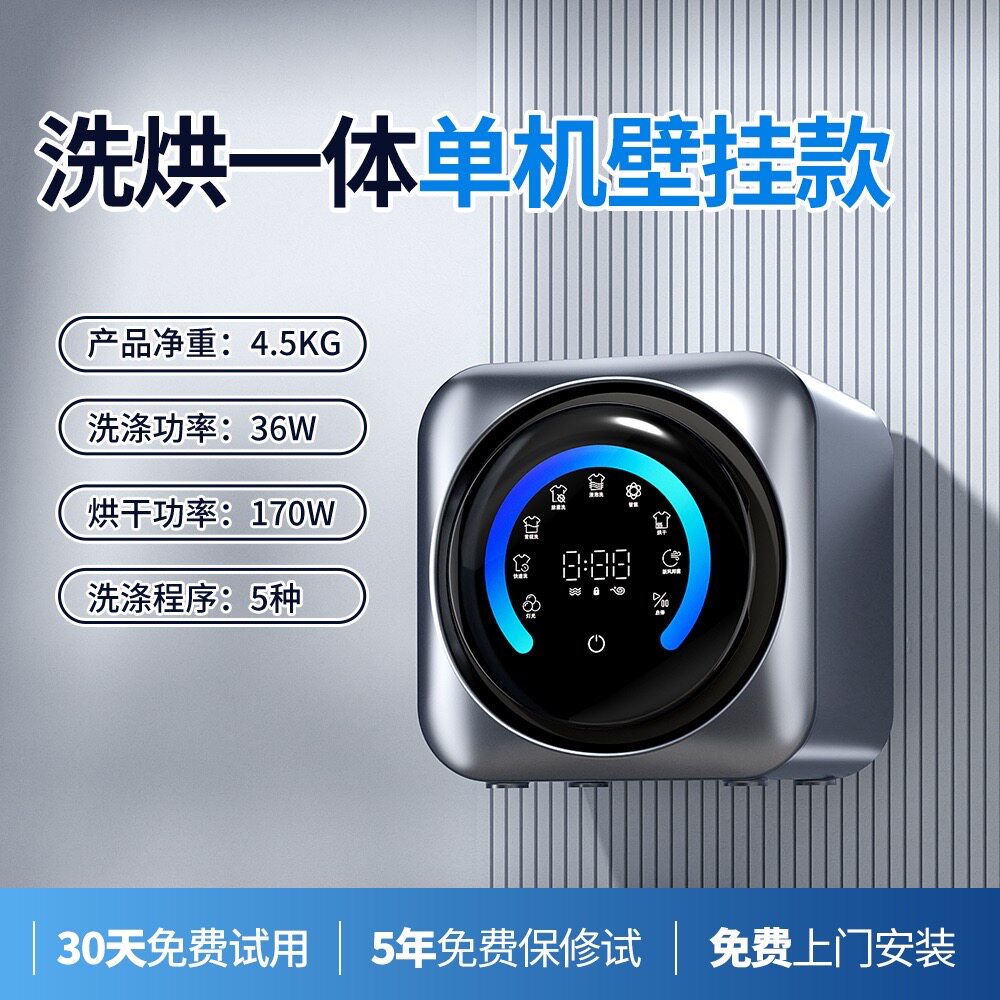全自动内衣裤袜子专用迷你小型洗衣机杀菌壁挂滚筒洗烘干专用