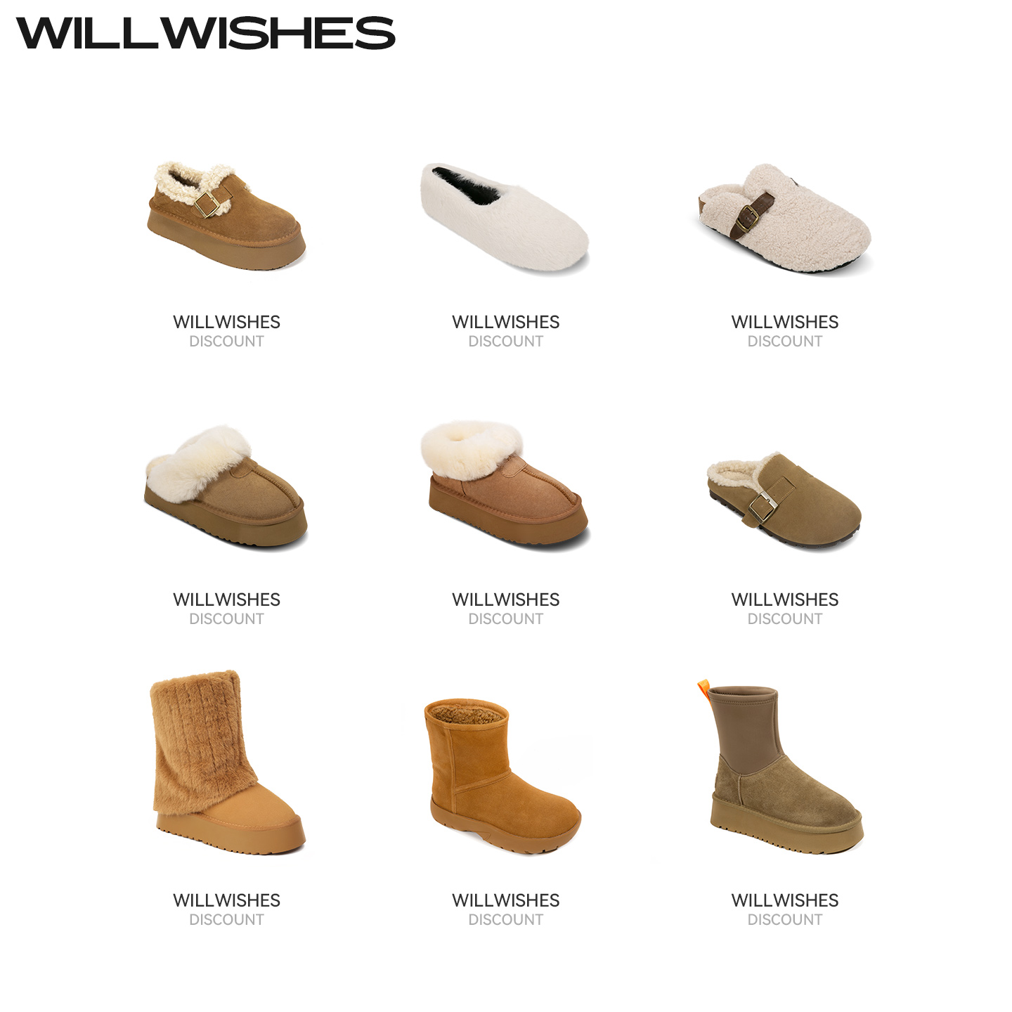 WILLWISHES时尚加绒雪地靴百搭