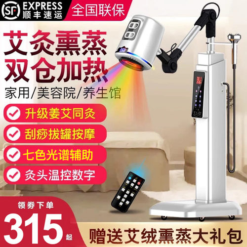 无烟艾灸仪双仓美容院家用七色光