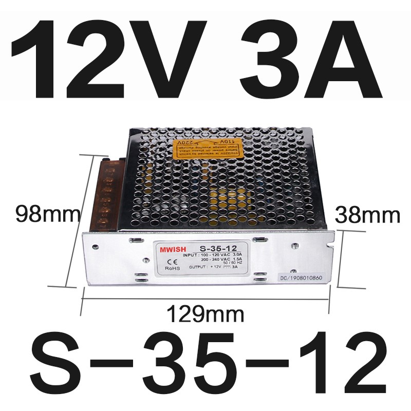 S-350-12V30A变压器100W50W开关电源24V15A监控LED交流220Z转DC10