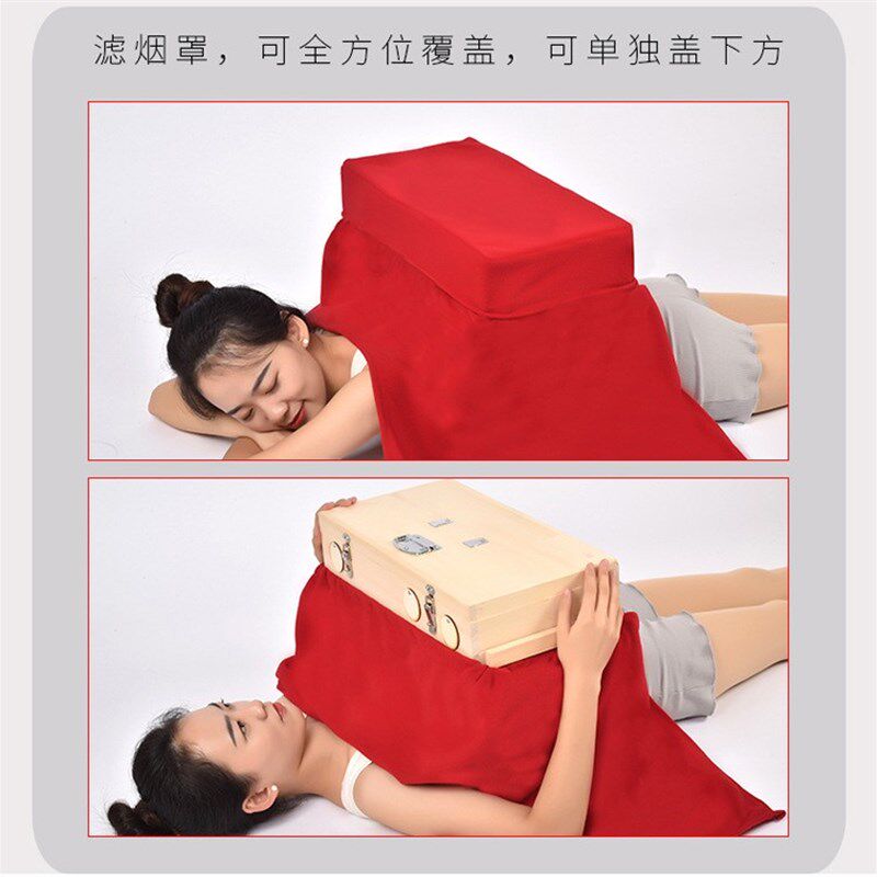 多部位艾灸盒督脉艾灸箱木制实木质艾炙箱腰部腹部艾灸器艾灸盒
