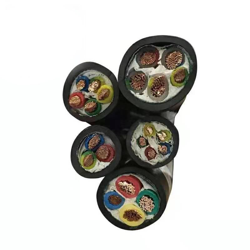 上海起帆YJVR5*10/16/25/35/50平方软护套铜芯黑色国标电缆线