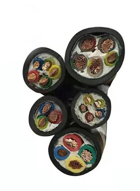 上海起帆YJVR5*10/16/25/35/50平方软护套铜芯黑色国标电缆线