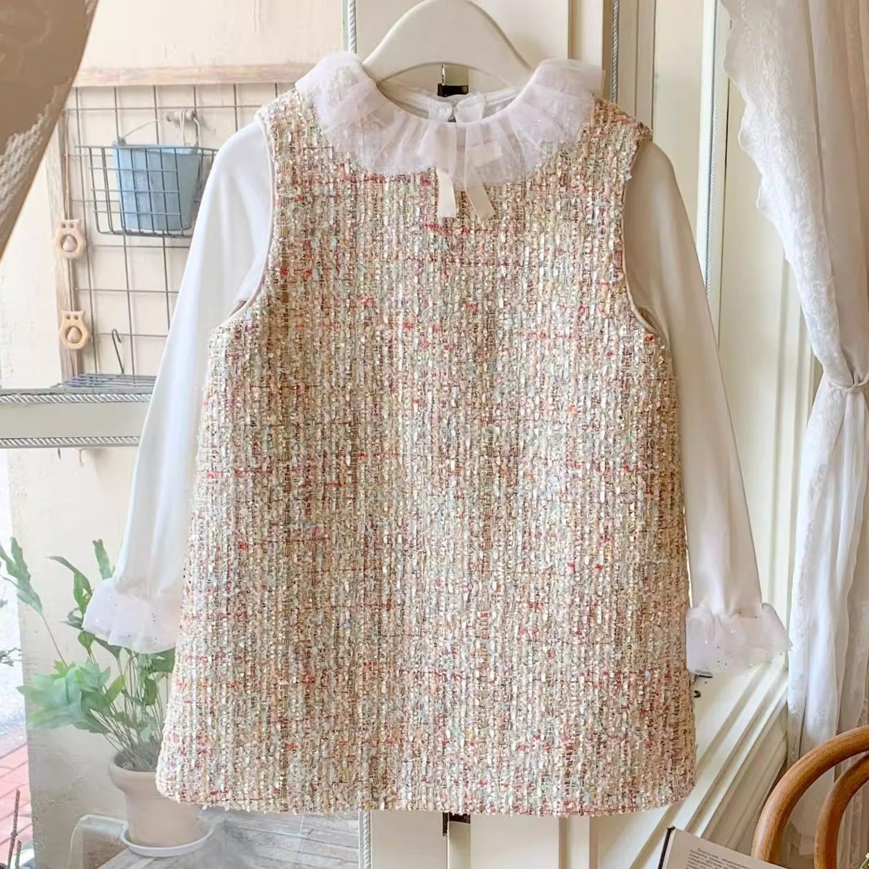 女童秋冬季仿毛呢小香风无袖连衣裙儿童生日礼服公主裙a字背心裙,童装/婴儿装/亲子装,儿童礼服,淘宝优惠券,粉丝福利购,淘宝优惠卷