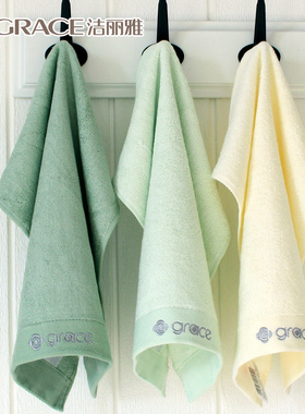 洁丽雅竹 浆 纤维薄成人家用儿童浴巾洗脸小毛巾女方巾美容四方形