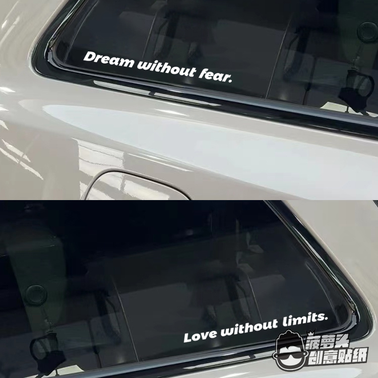 梦想无惧爱无止境汽车装饰贴