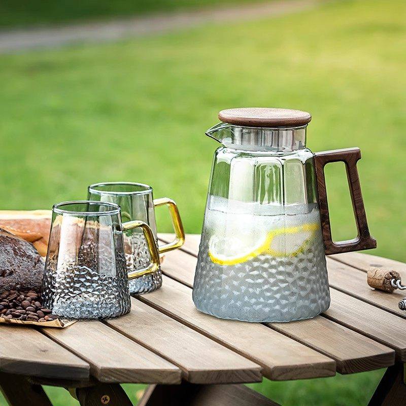 冷水壶套装玻璃凉白开水杯家用耐高温防摔储水泡茶桶冷泡凉茶扎壶,餐饮具,冷水壶,淘宝优惠券,粉丝福利购,淘宝优惠卷