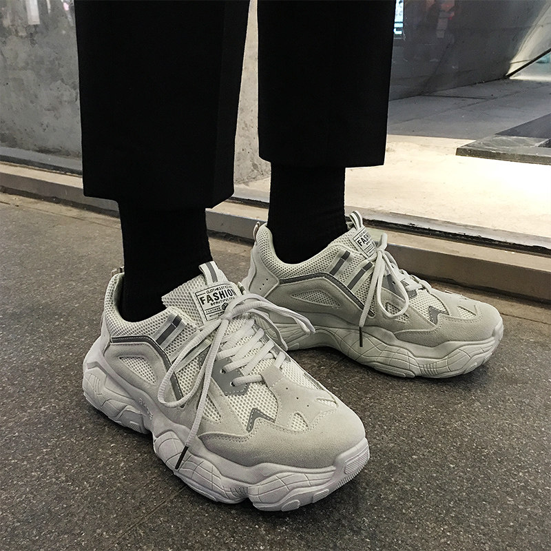 春季透气厚底网红老爹鞋男生百搭ins鞋子韩版潮流增高运动休闲鞋