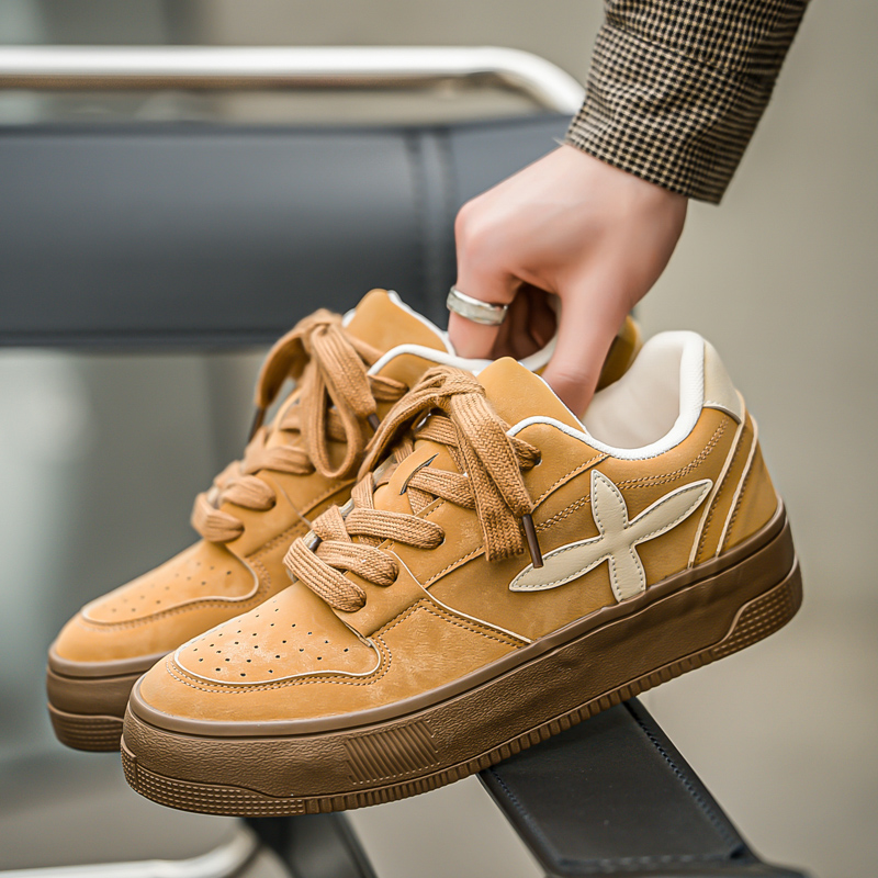 板鞋男春季2024新款小众原创设计感鞋子青少年休闲百搭鞋子男潮鞋