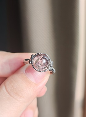 无优化天然水晶戒指幽灵戒指胶花戒指一物一景一幽灵一世界