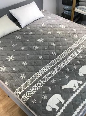 日式法兰绒吸湿自发热床单垫秋冬新款保暖褥子单人学生宿舍可机洗