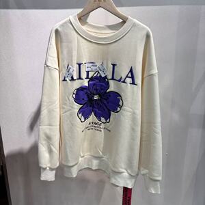 艾PL冬装宽松加绒偏大中长款卫衣0112