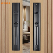 简约极简大门锁会议室双开门机械锁庭院别墅入户子母门实木对开锁