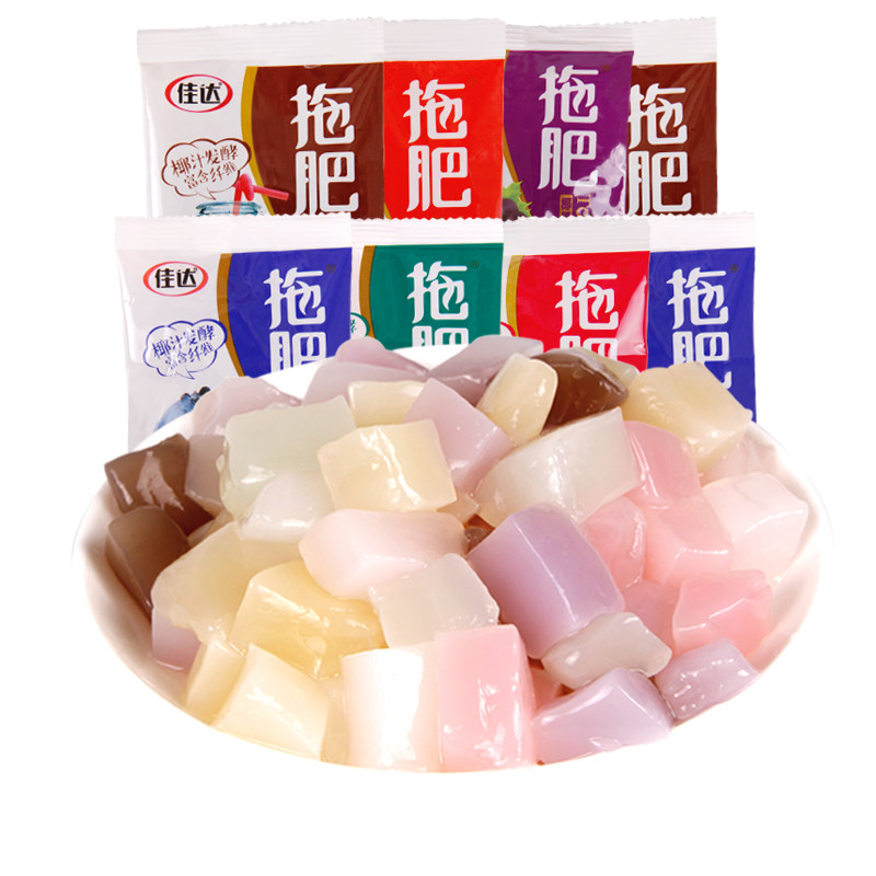 90后怀旧零食小吃佳达托肥拖肥椰果肉粒果冻布丁小时候的休闲食品