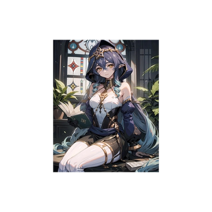 原神人物莱伊拉钻石画满钻2025新款卡通动漫手工点贴十字绣带框5d