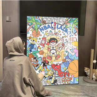 钻石画卡通动漫足球赛新款儿童创意高难度手工diy十字绣水钻带框