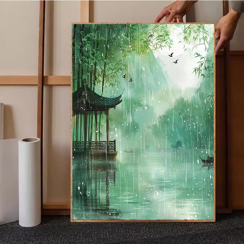 江南烟雨数字油画diy填充成人手