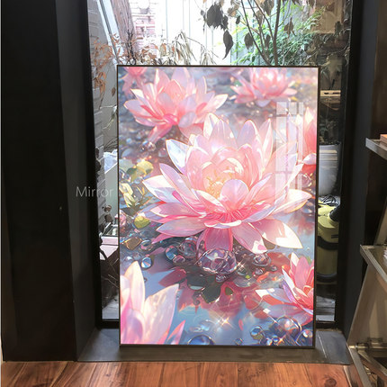 艺术高级唯美莲花钻石画2025新款满钻高难度手工点贴砖画十字绣5d