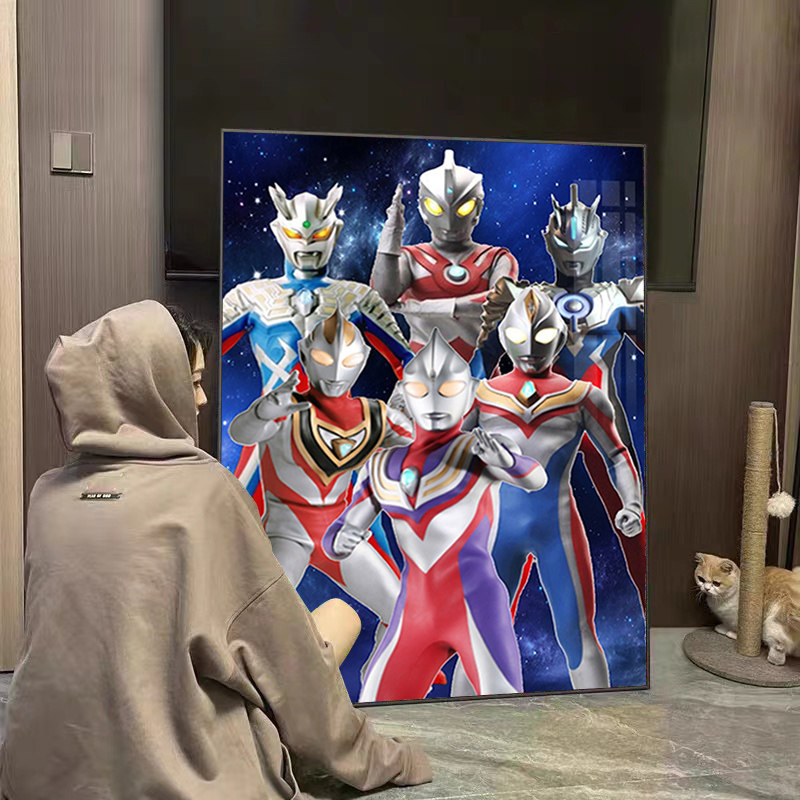 奥特曼钻石画满钻儿童房男孩手工点贴钻十字绣2025新款超银河传说