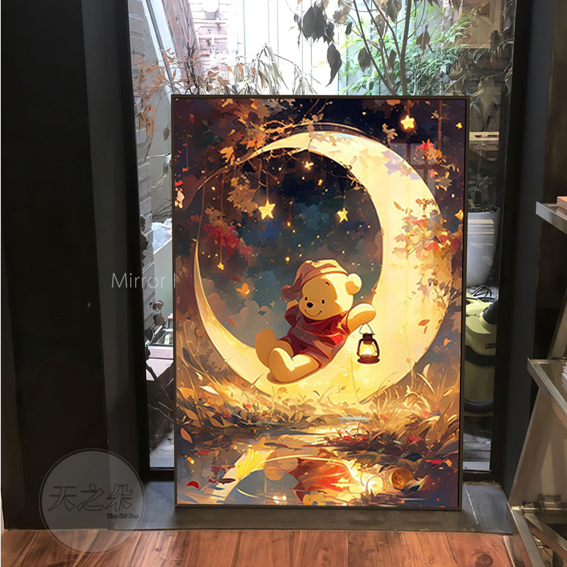 小熊维尼钻石画满钻高颜值2025新款枕星而眠手工点贴十字绣装饰画