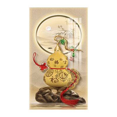 高级感新中式葫芦钻石画满钻2025新款客厅玄关过道十字绣水钻带框