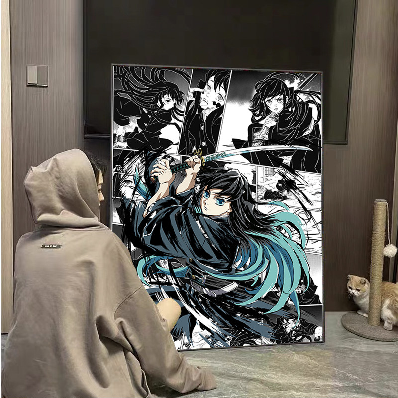 鬼灭之刃时透无一郎钻石画2026年新款动漫人物志二次元满钻十字绣