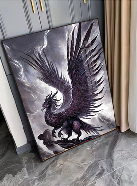 高级感黑色天凤十字绣小件2025新款客厅挂画手工点贴钻石画水钻5d