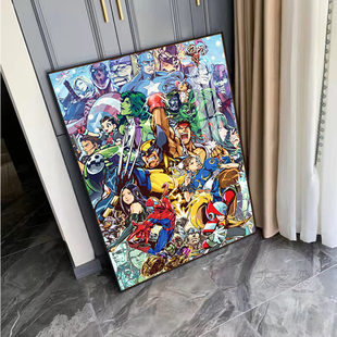 高难度漫威人物大合集钻石画新款卡通动漫创意手工十字绣点贴砖画