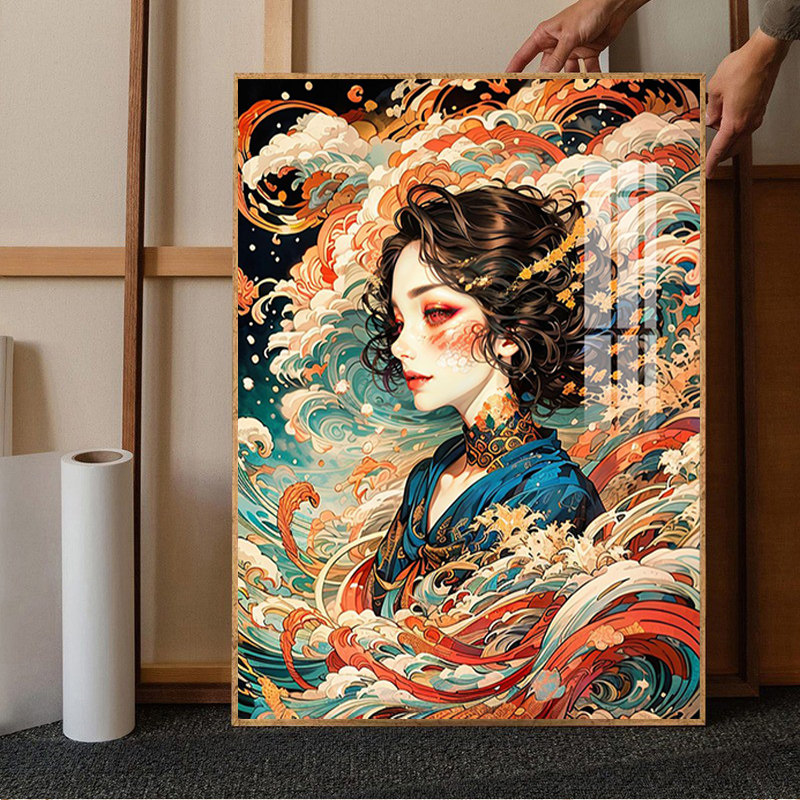 高难度浮生若梦钻石画2024新款卧室客厅卡通动漫十字绣5d水钻带框