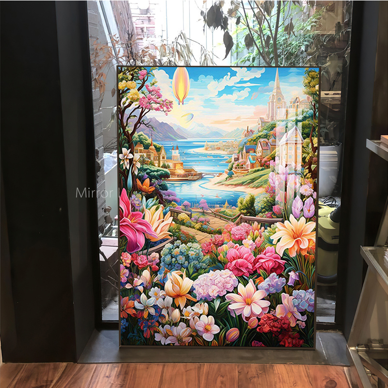 高颜值夏威夷岛风景钻石画新款5d十字绣客厅卧室手工点贴砖画带框