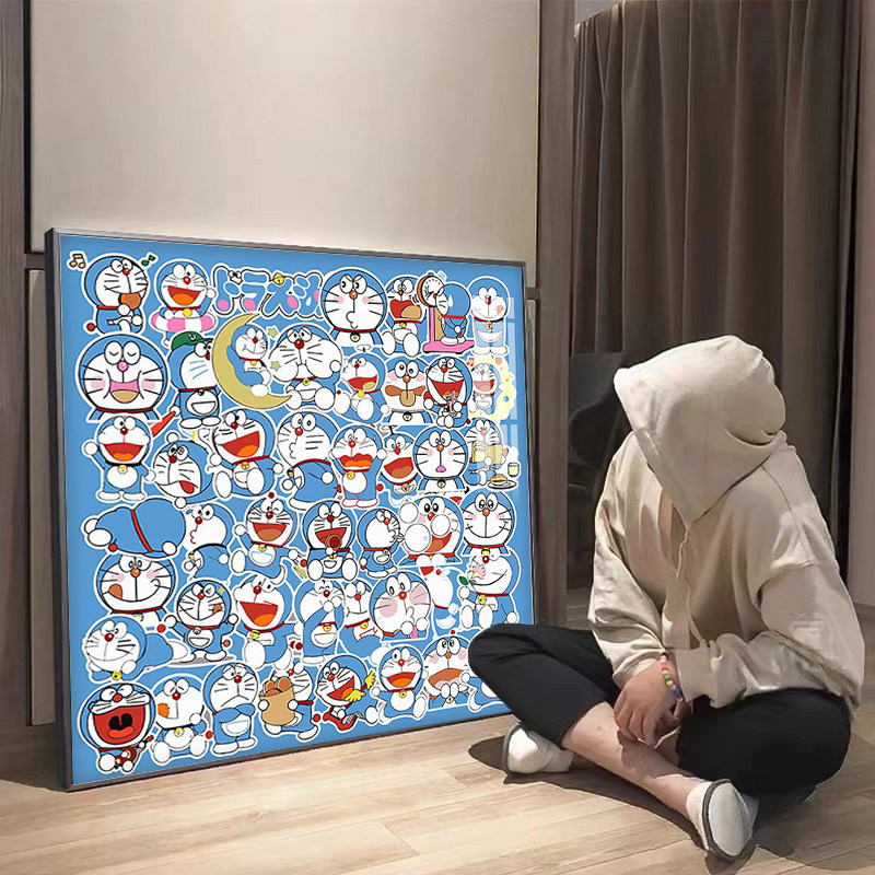 哆唻A梦合集十字绣2025新款卡通动漫儿童手工diy钻石画满钻带框5d