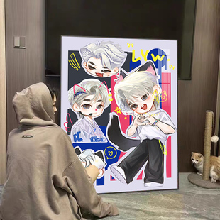 TNT刘耀文漫改钻石画满钻2025新款人物图案手工diy点贴画十字绣5d