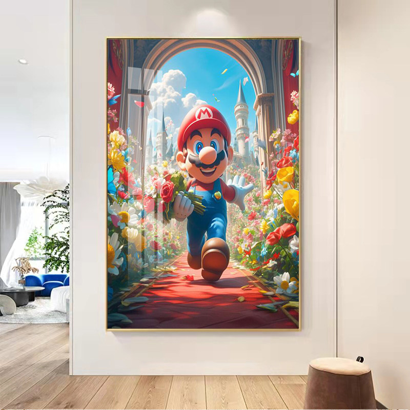 超级玛丽钻石画2025年新款无聊解闷可爱手工5d十字绣粘贴水晶钻