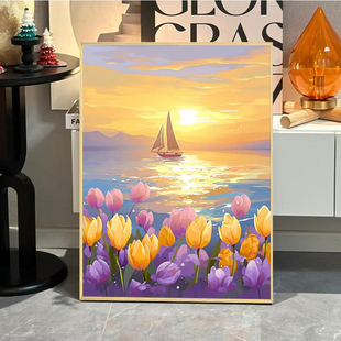 高难度郁金香钻石画2025新款手工diy刺绣粘贴满钻卧室摆件大尺寸