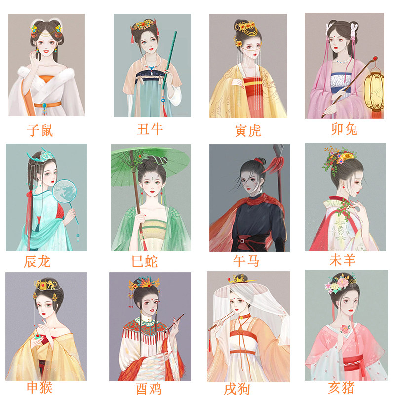 古风美女人物十字绣2022新款钻石画卧室十二生肖贴钻砖石画手工贴
