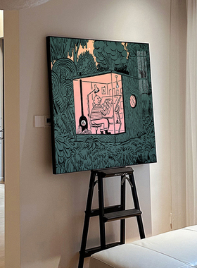 法式古风小众钻石画满钻时尚艺术绿色装饰画手工点贴画十字绣小件