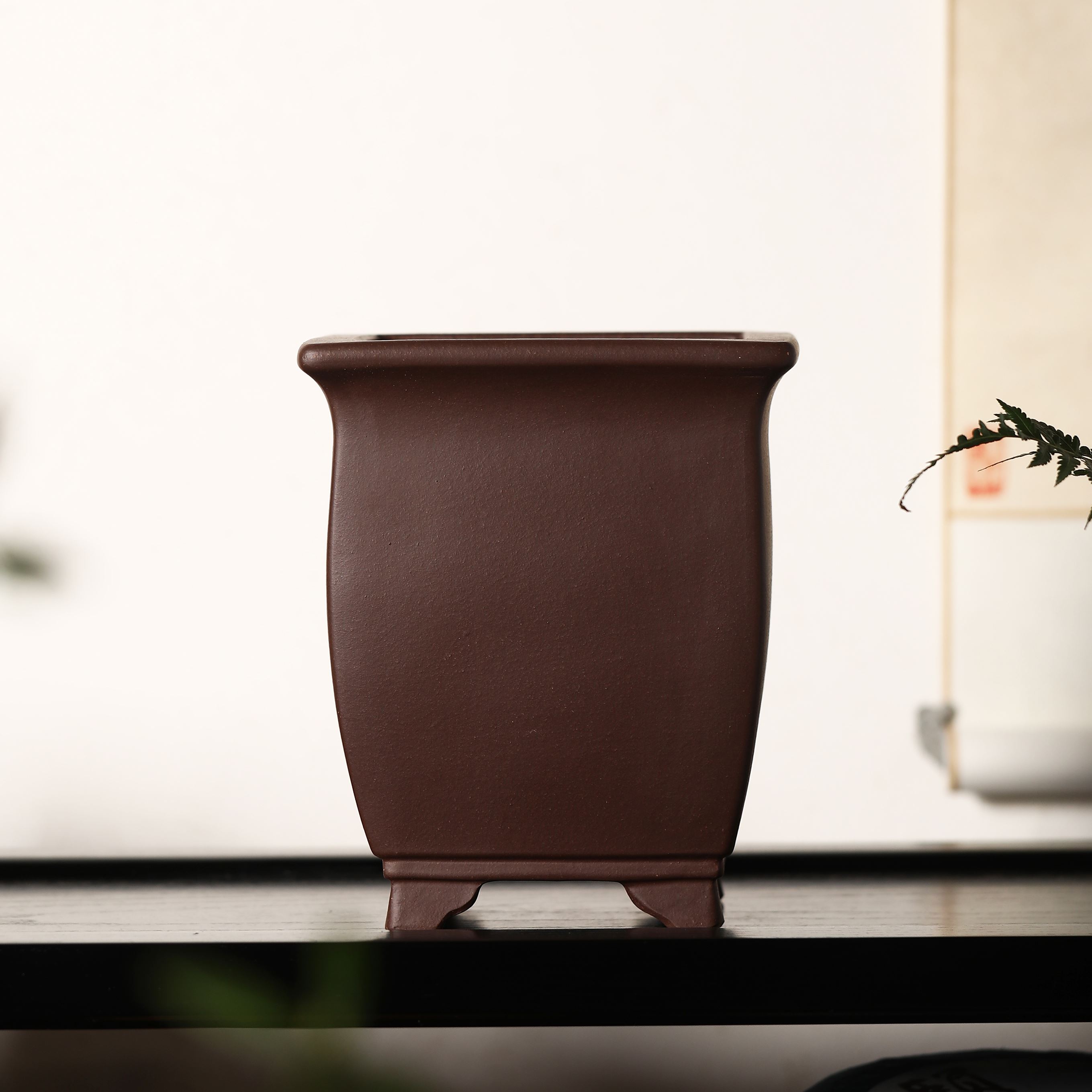 宜兴原矿紫砂精品兰花盆王永清名家盆四方盆景盆正方形兰盆觅陶乡